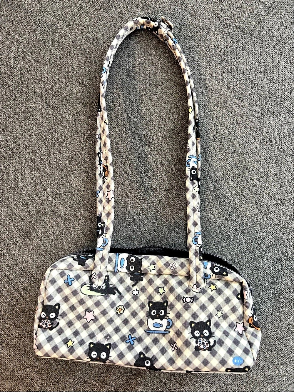 Baggu x Sanrio Chococat Small Nylon Bowler Bag Gray & Black
